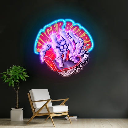 Fingerboard Led Neon Sign Light Custom Led Signs