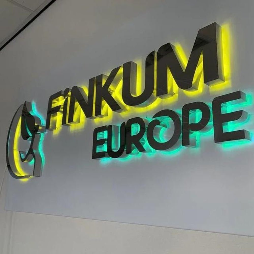 Finkum Europe 3D Backlit Letters Business Metal Led Sign - Shineneon