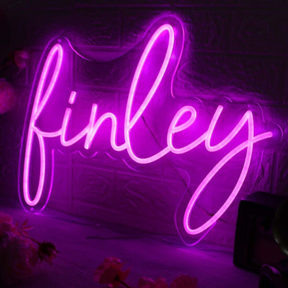 Finley Purple Led Neon Sign - Shineneon