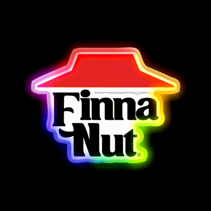 Finna Nut Pizza Logo Snack Food Led Neon Sign Rgb Color - LED neon sign close-up detail