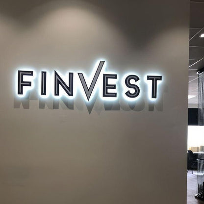 Finvest 3D Backlit Letters Business Metal Led Sign - Shineneon