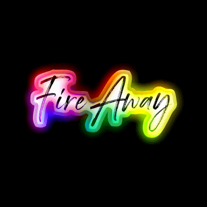 Fire Away Chris Stapleton Whiskey Drink Bar Led Neon Sign Rgb Color - LED neon sign close-up detail