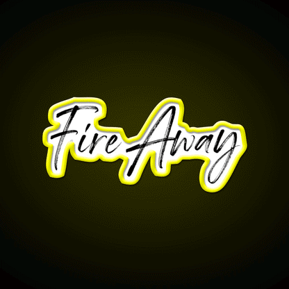 Fire Away Chris Stapleton Whiskey Drink Bar Led Neon Sign Rgb Color - Custom LED neon sign front view