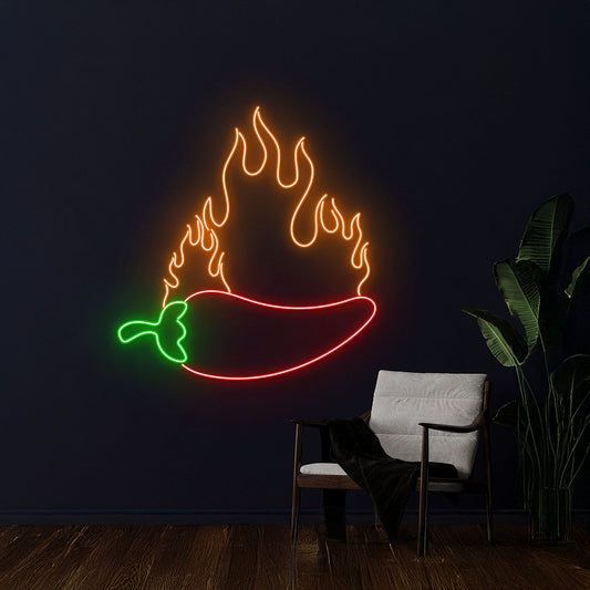 Fire Chili Neon Sign