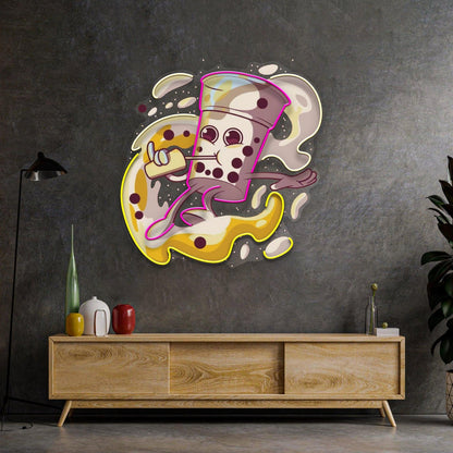 Fire Fighter Flame Uv Printed Led Neon Sign For Fire Station Home Bar Decor | Shineneon