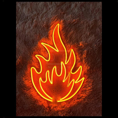 Fire Flame Led Neon Sign For Home Bar And Themed Restaurant Decor | Shineneon