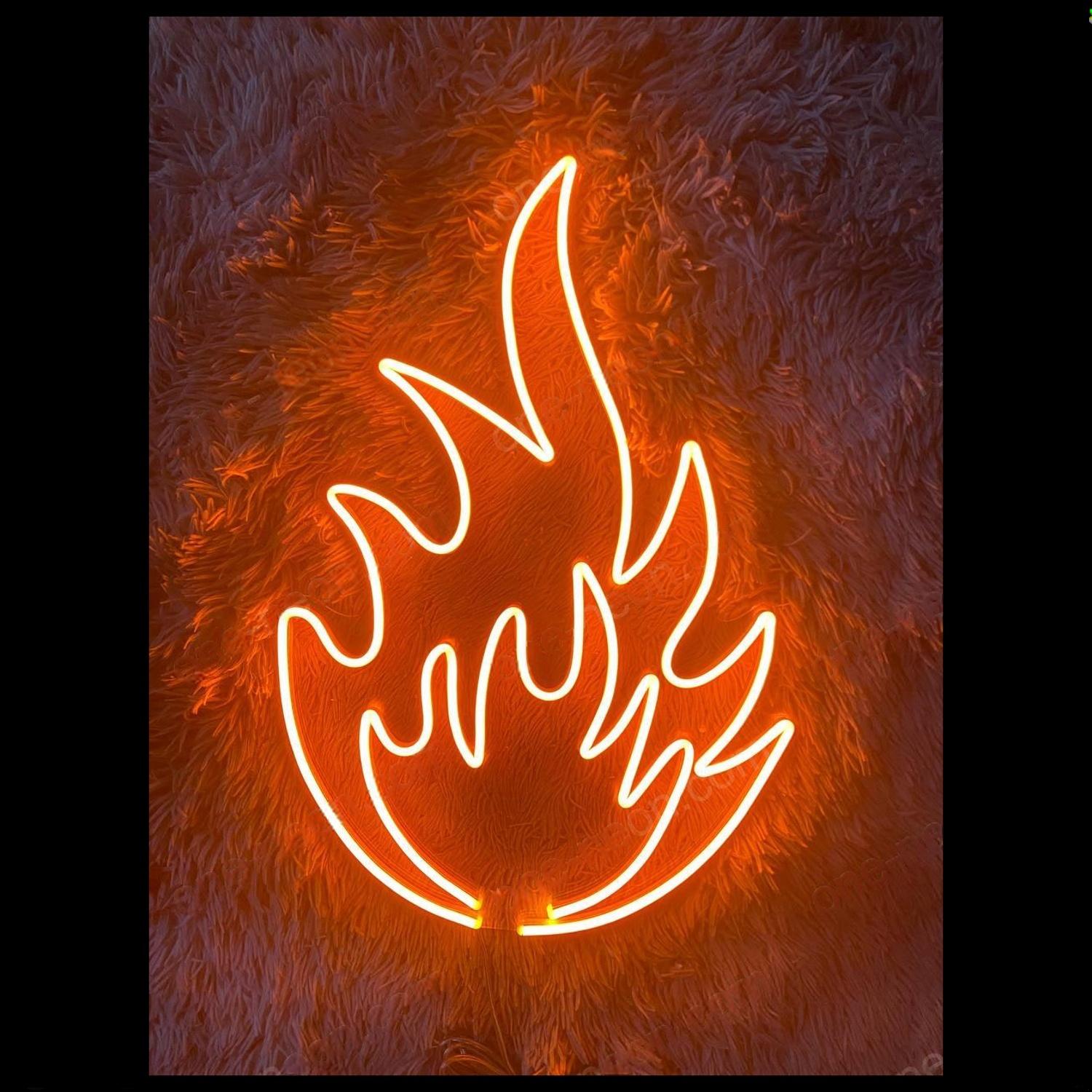 Fire Flame Led Neon Sign For Home Bar And Themed Restaurant Decor | Shineneon