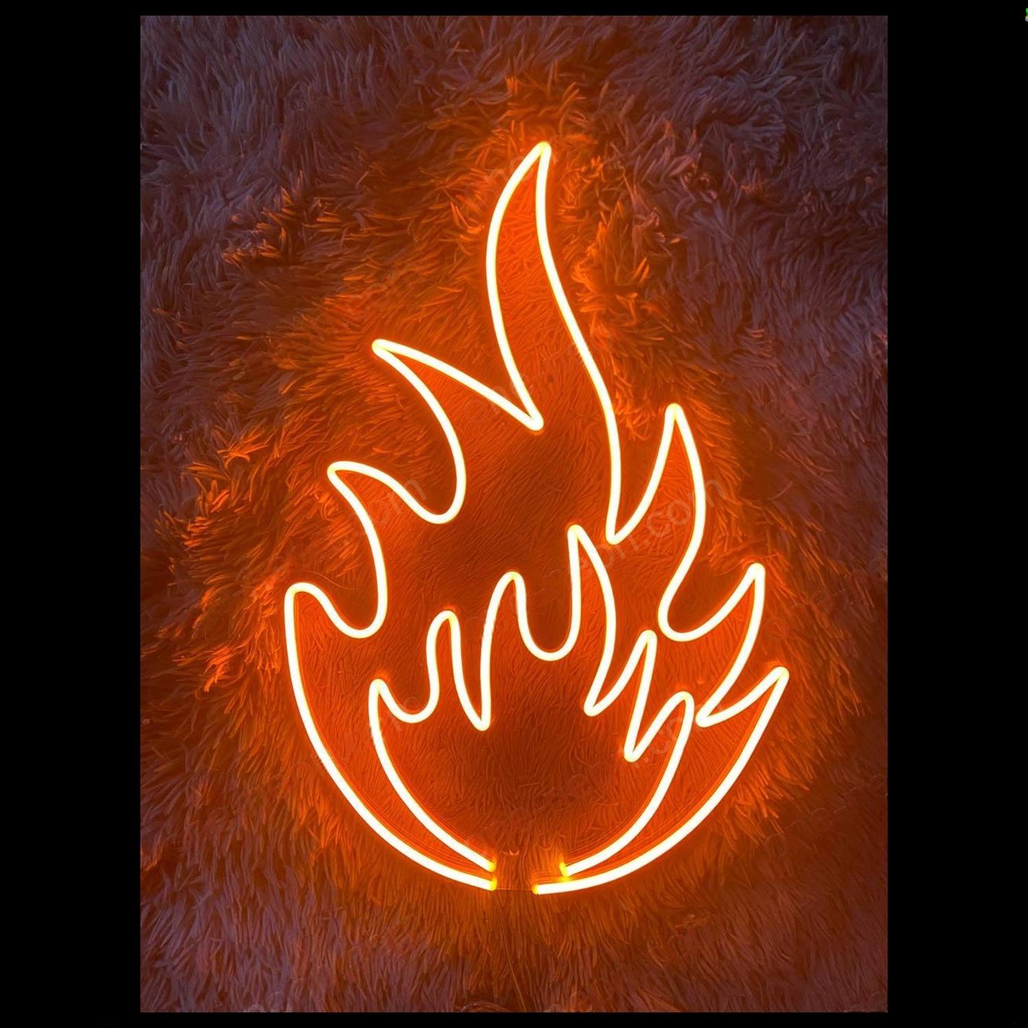 Fire Flame Led Neon Sign For Home Bar And Themed Restaurant Decor | Shineneon