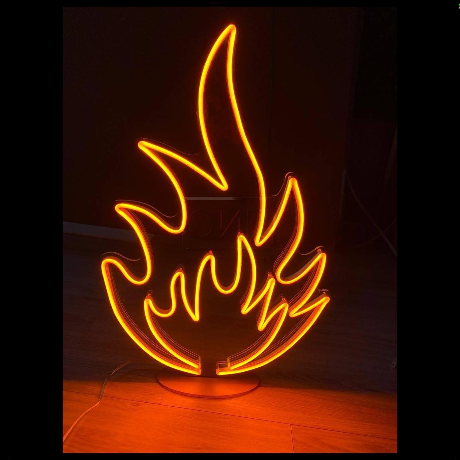 Fire Flame Led Neon Sign For Home Bar And Themed Restaurant Decor | Shineneon