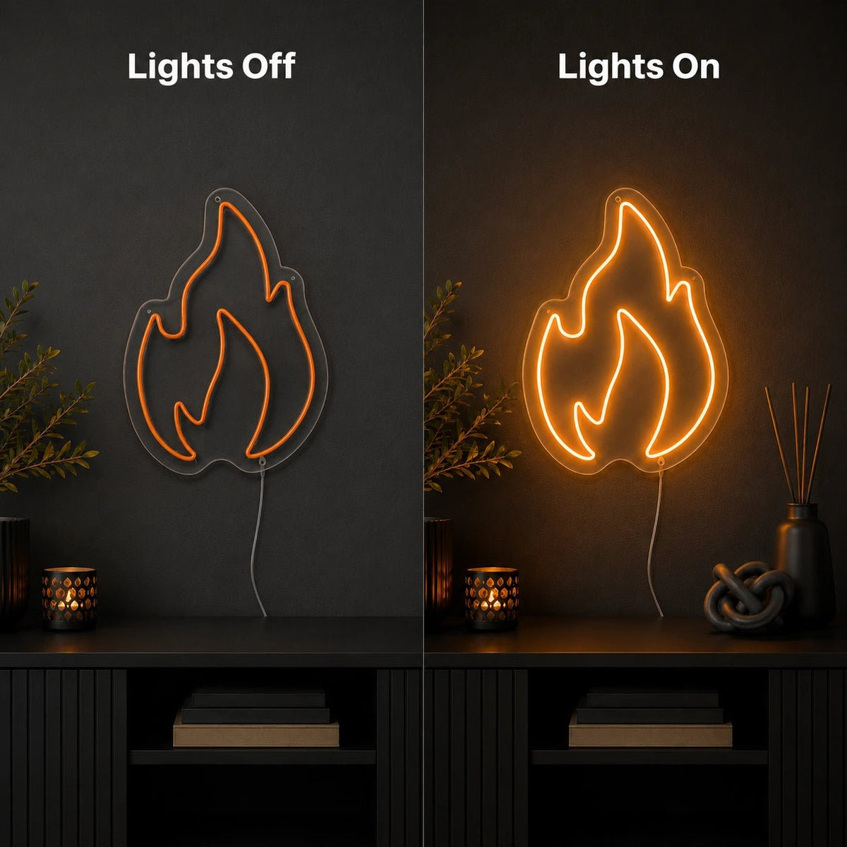 Fire Flame LED Neon Sign Garage Neon Sign - Shineneon