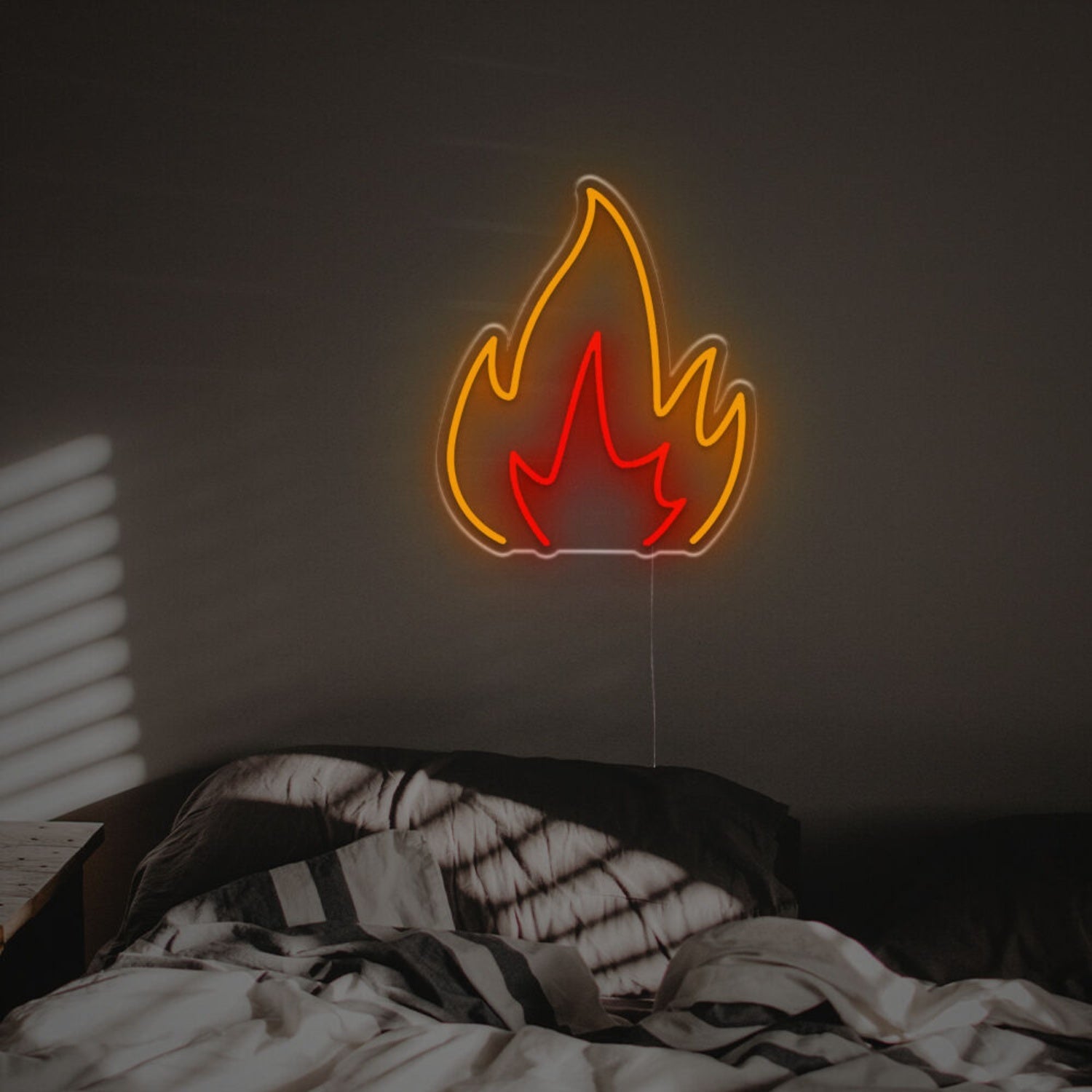Fire Flame Led Neon Sign Home Decbars And Festive Celebrations - Shineneon