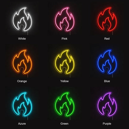 Fire Flame LED Neon Sign Man Cave Neon Sign - Shineneon