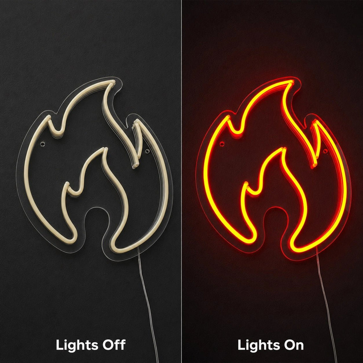 Fire Flame LED Neon Sign Man Cave Neon Sign - Shineneon