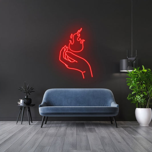 Fire Hand Led Sign