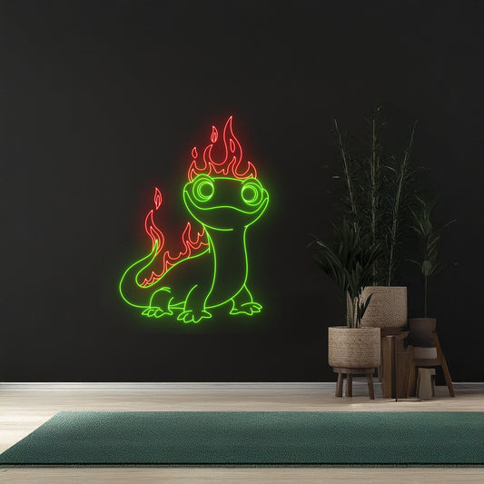 Fire Salamander Neon Sign