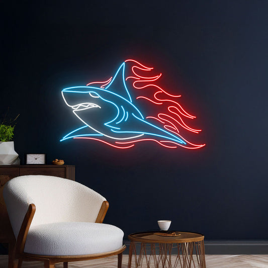 Fire Shark Led Neon Sign