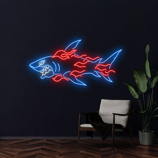 Fire Shark Neon Sign