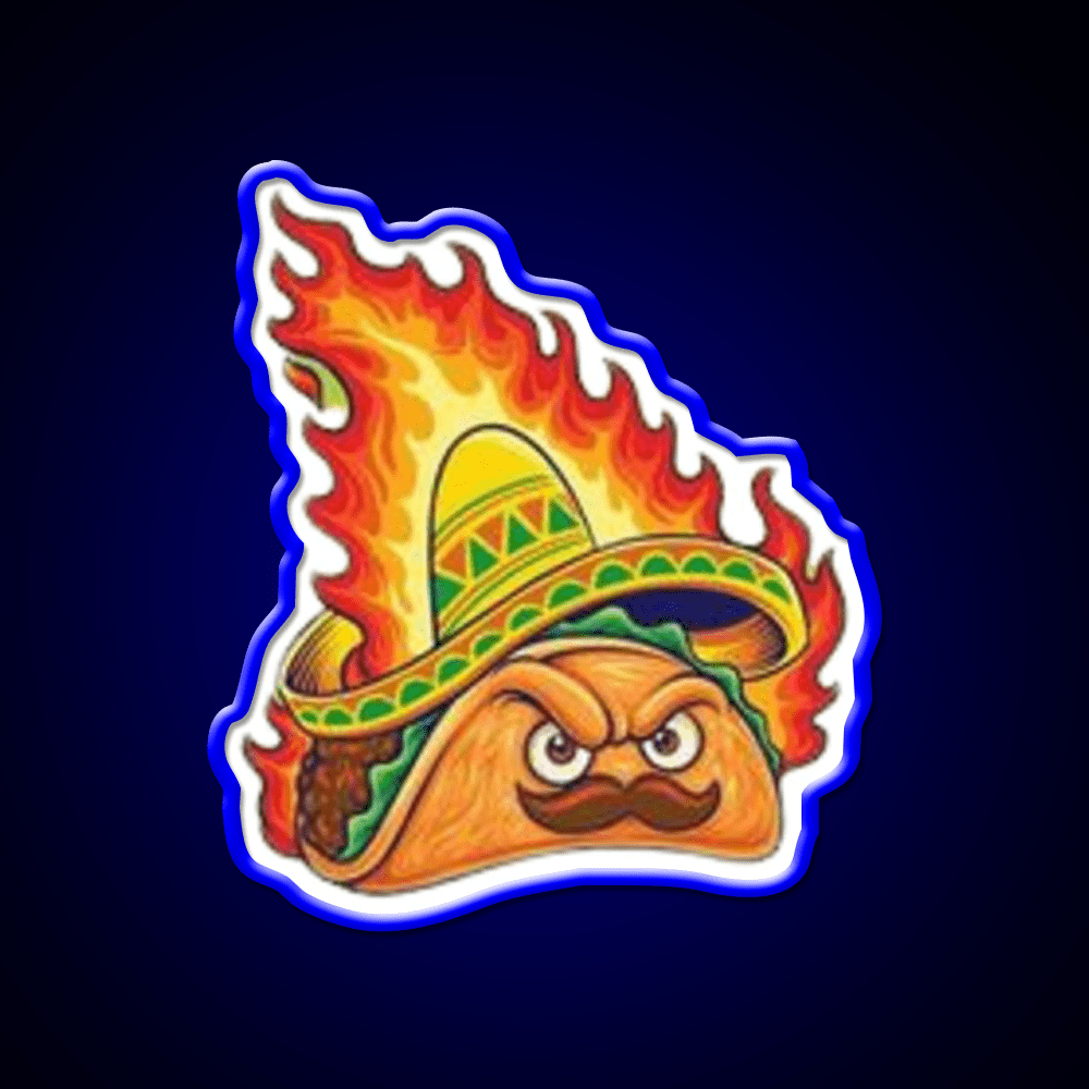 Fire Taco Led Neon Sign Mexican Food Sign Rgb Color - Shineneon