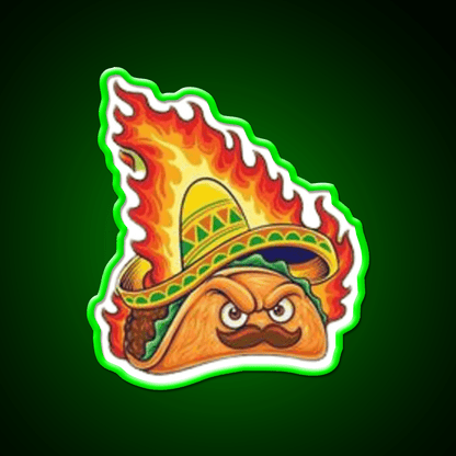 Fire Taco Led Neon Sign Mexican Food Sign Rgb Color - Shineneon