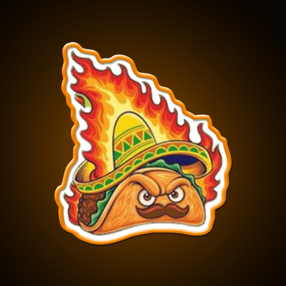 Fire Taco Led Neon Sign Mexican Food Sign Rgb Color - Shineneon