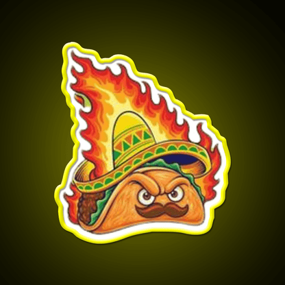 Fire Taco Led Neon Sign Mexican Food Sign Rgb Color - Shineneon