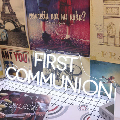 First Communition White Led Neon Sign - Shineneon