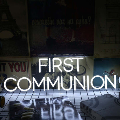 First Communition White Led Neon Sign - Shineneon