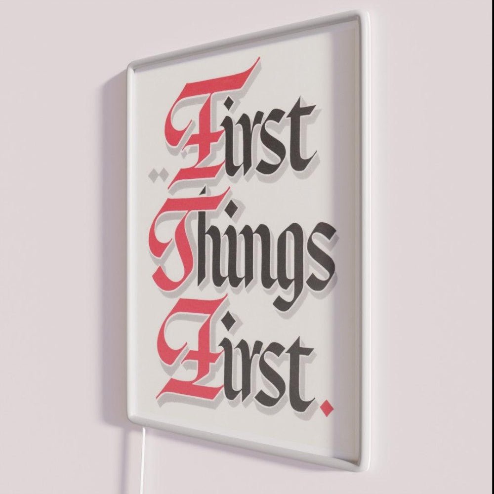 First Things First Rgb Led Neon Sign - Shineneon
