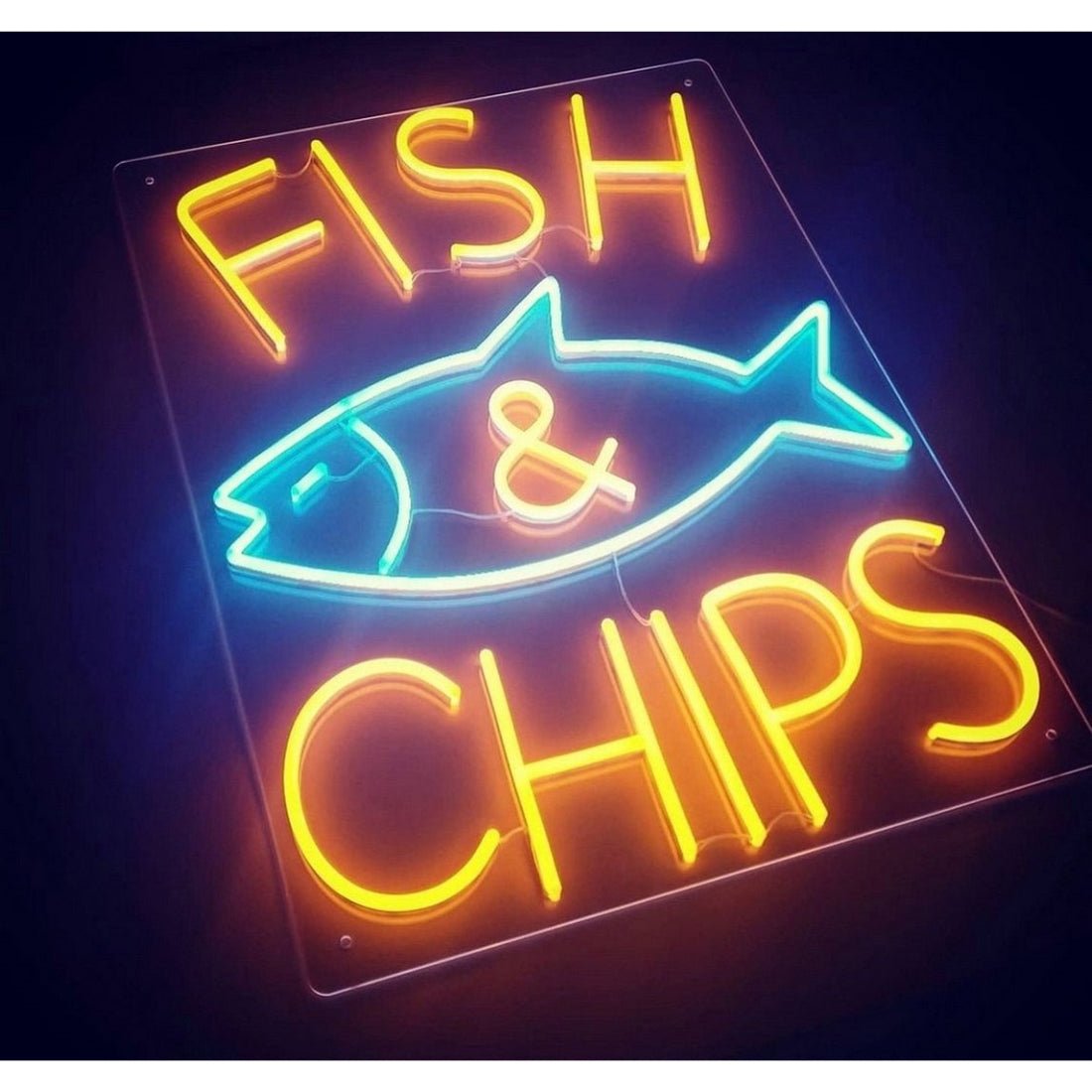Fish And Chips Led Sign Business Neon Sign - Shineneon