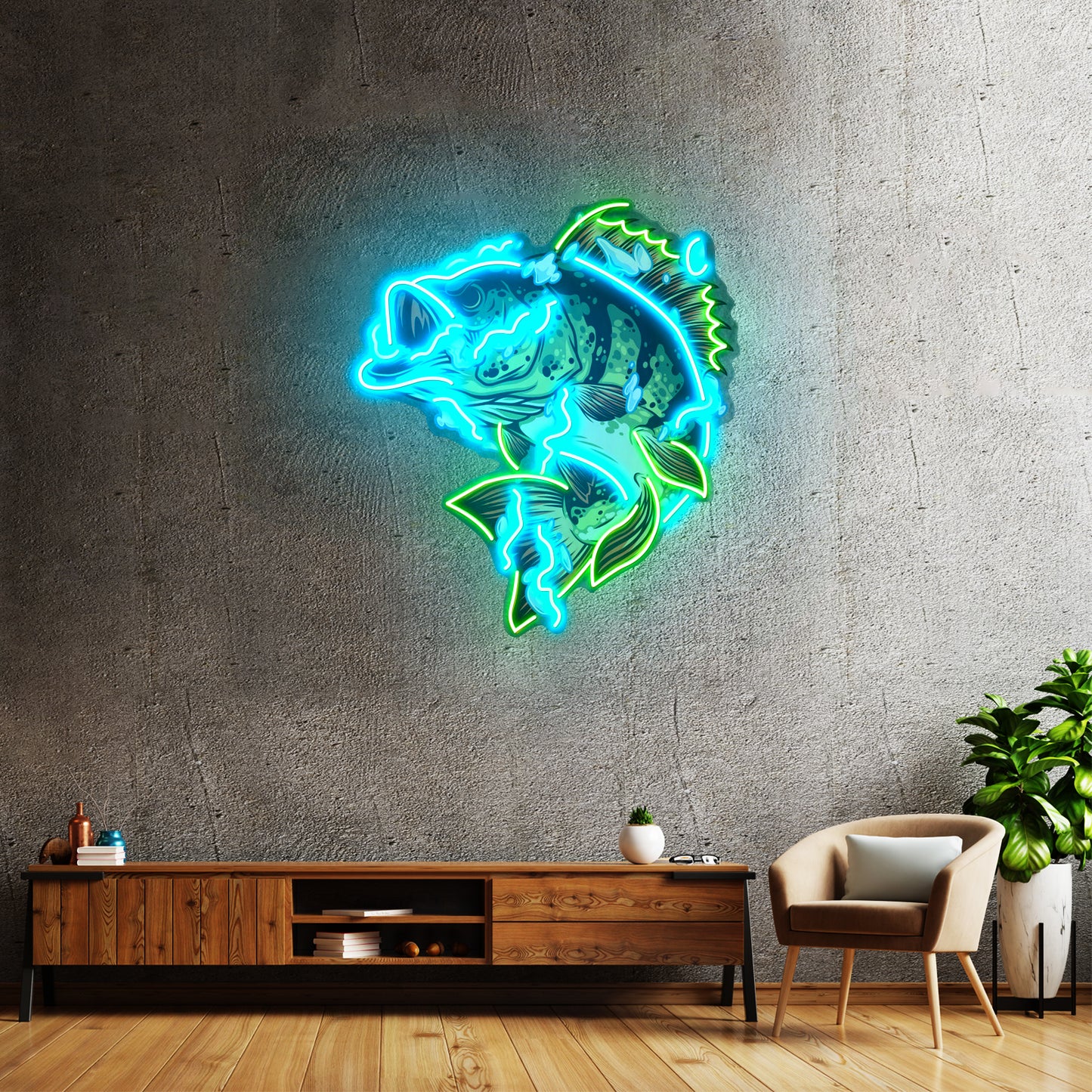 Fish Art Led Neon Sign Light Custom Led Signs