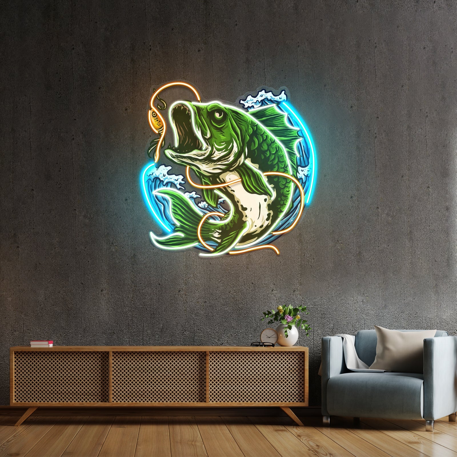 Fish Bite The Bait Led Neon Sign Light Custom Led Signs - Shineneon