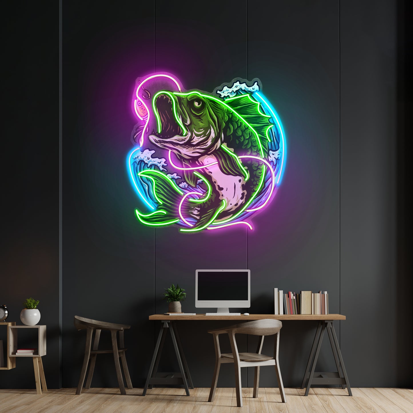 Fish Bite The Bait Led Neon Sign Light Custom Led Signs