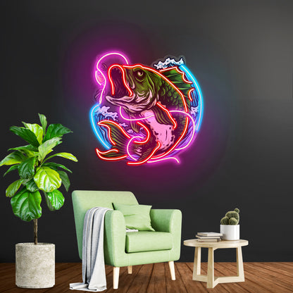 Fish Bite The Bait Led Neon Sign Light Custom Led Signs