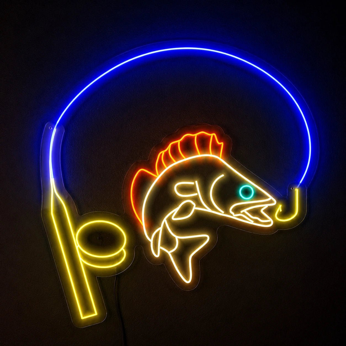 Fish Hook And Rod LED Neon Sign - Shineneon