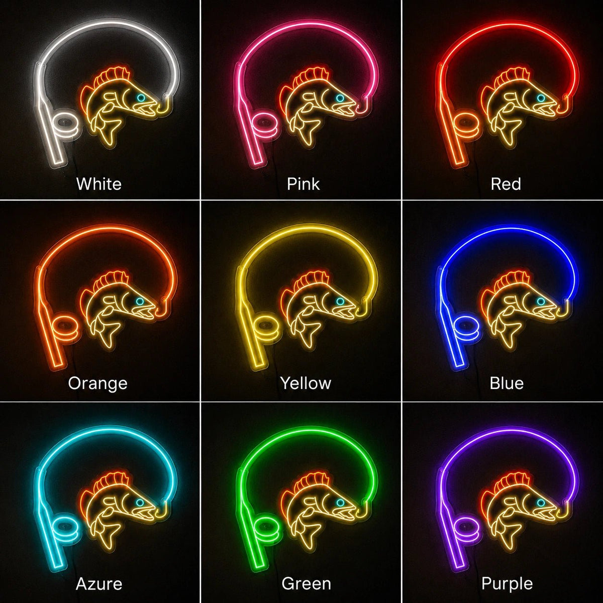 Fish Hook And Rod LED Neon Sign - Shineneon