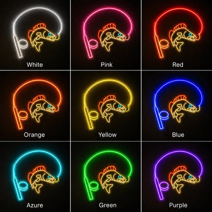 Fish Hook And Rod LED Neon Sign - Shineneon