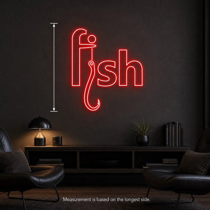 Fish Hook Text LED Neon Sign - Shineneon