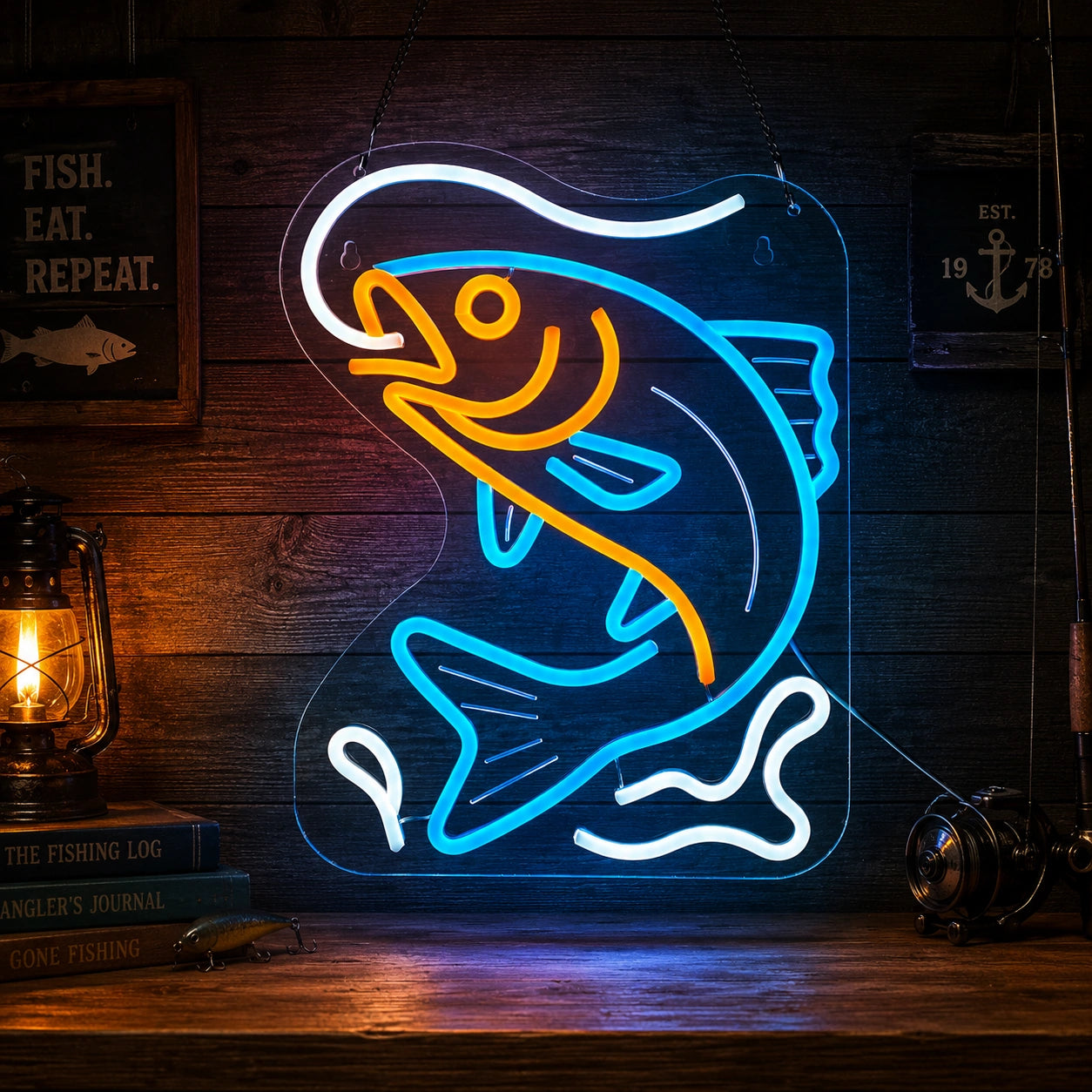 Fish Line Neon Sign LED Neon Sign high-converting product image