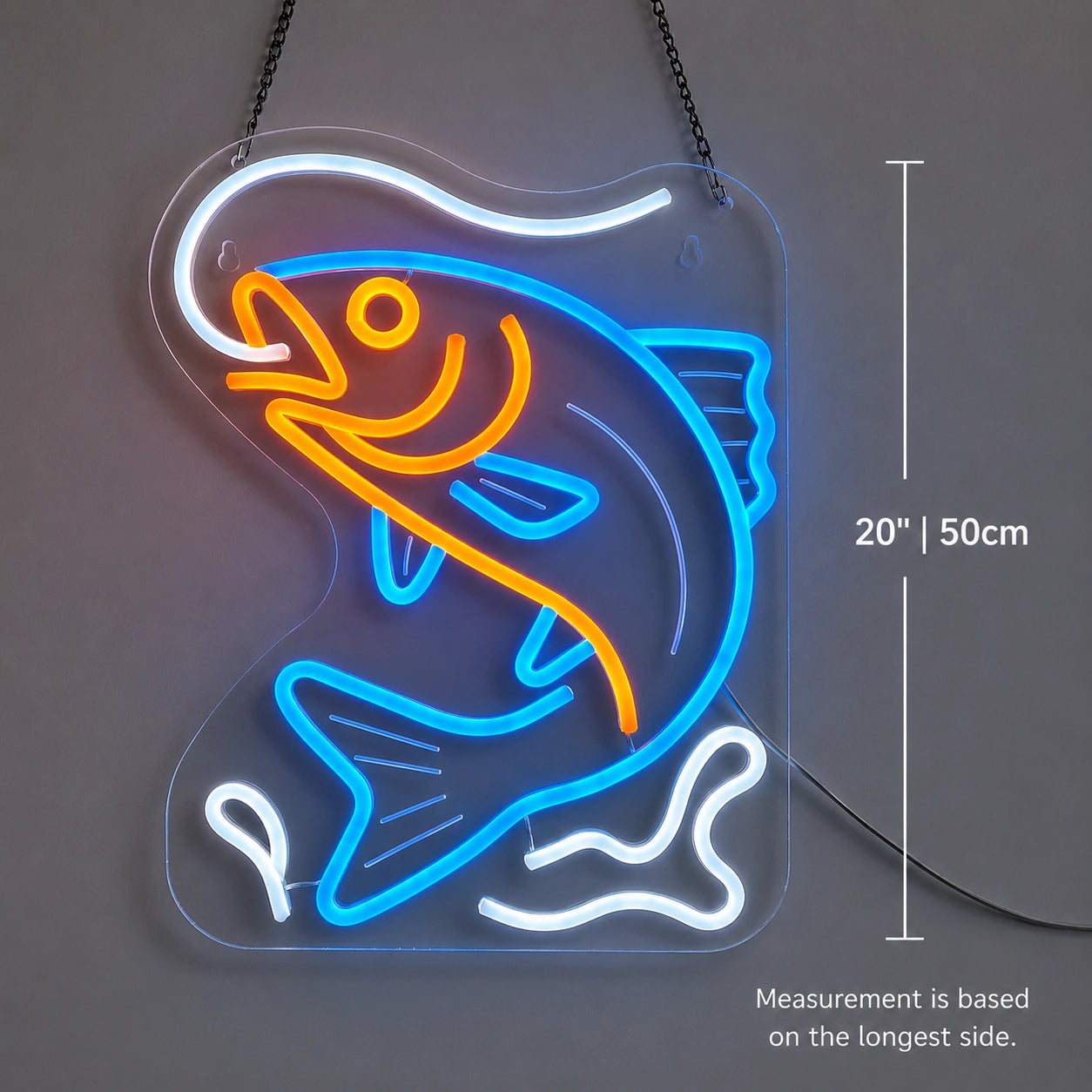 Fish Line Neon Sign LED Neon Sign size image