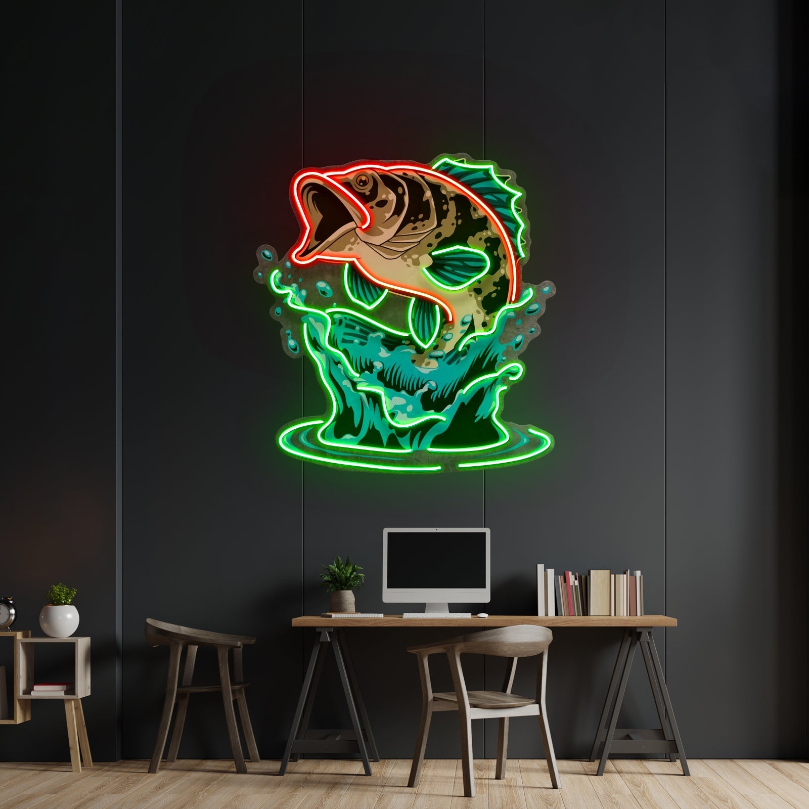 Fish Relax With Water Led Neon Sign Light Custom Led Signs - Shineneon