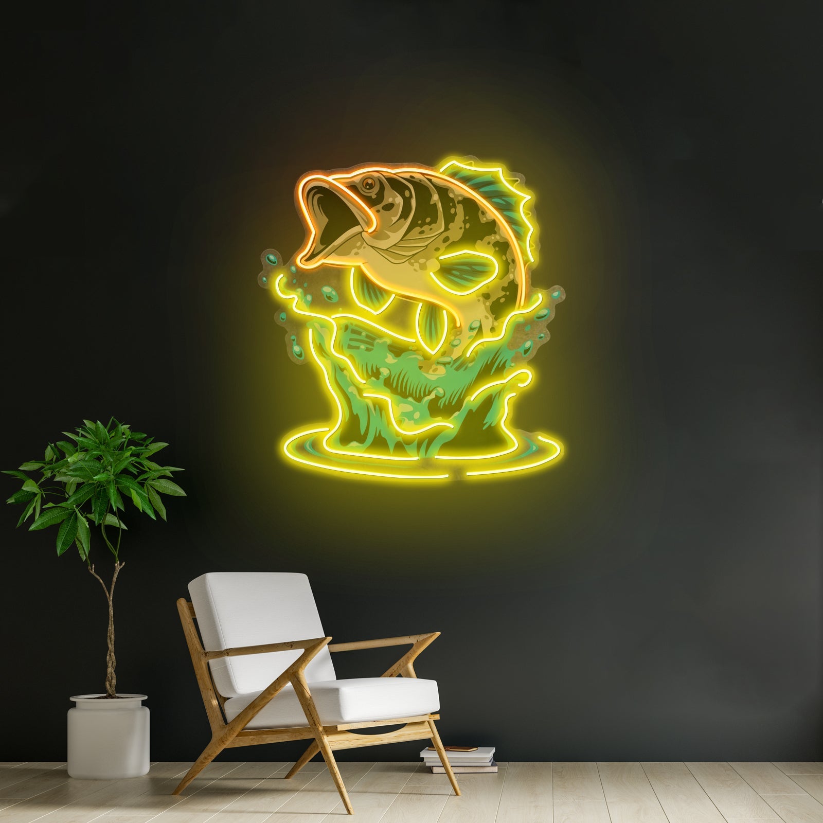 Fish Relax With Water Led Neon Sign Light Custom Led Signs - Shineneon