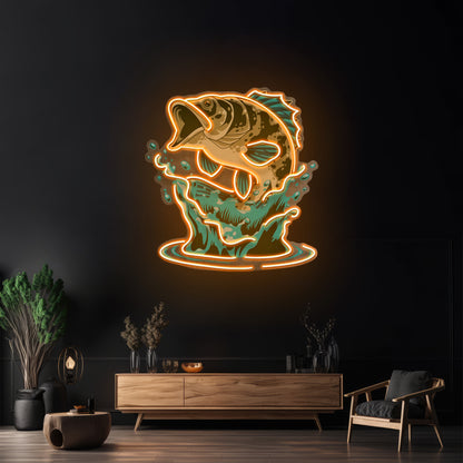 Fish Relax With Water Led Neon Sign Light Custom Led Signs