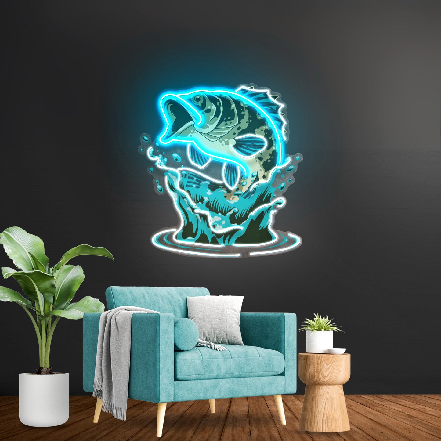 Fish Relax With Water Led Neon Sign Light Custom Led Signs