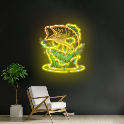 Fish Relax With Water Led Neon Sign Light Custom Led Signs