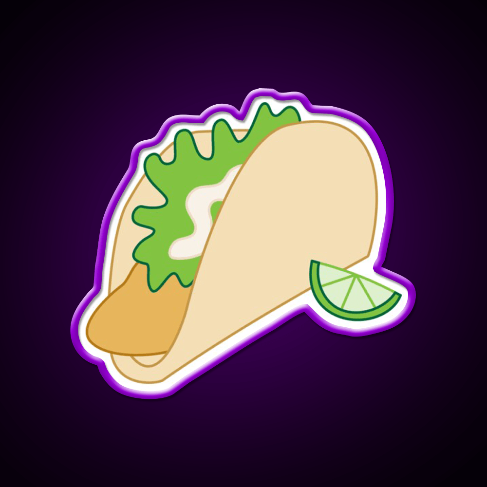 Fish Taco Led Neon Sign Mexican Food Sign Rgb Color - Shineneon
