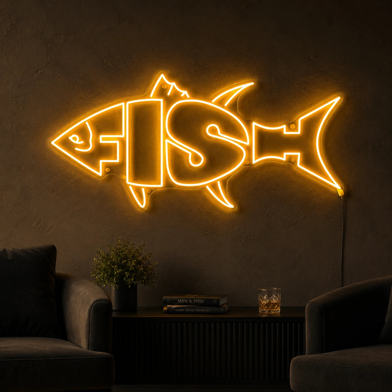 Fishbone Neon Sign LED Neon Sign high-converting product image