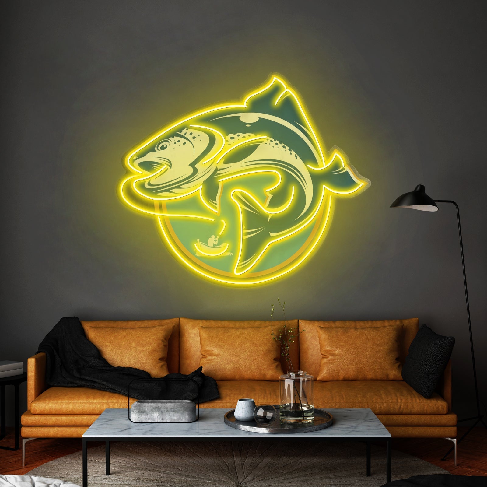 Fishermen Catch Fish Led Neon Sign Light Custom Led Signs - Shineneon