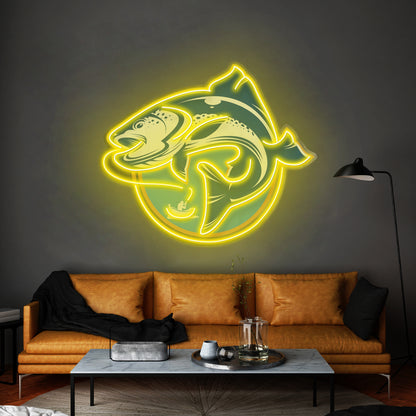 Fishermen Catch Fish Led Neon Sign Light Custom Led Signs