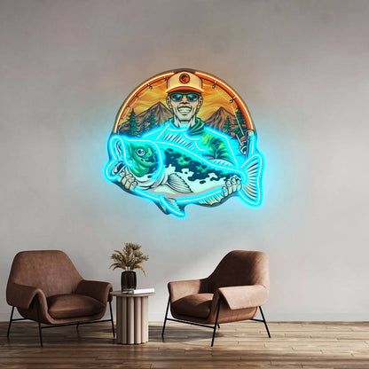Fishermen Caught Big Fish Led Neon Sign Light Custom Led Signs - Shineneon