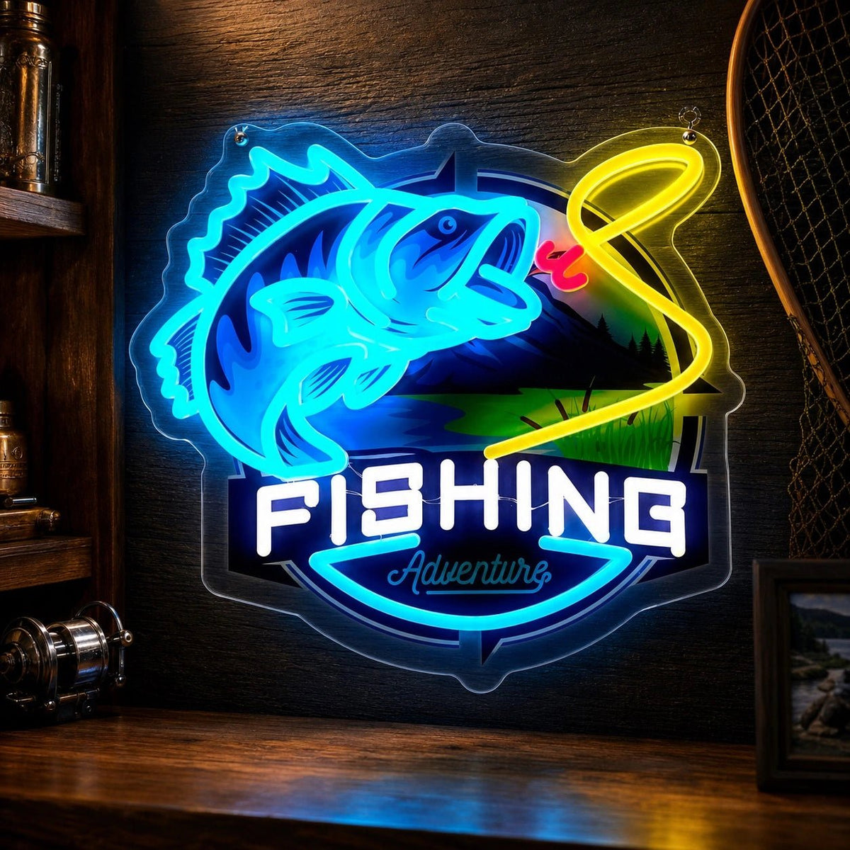 Fishing Adventure Fish LED Neon Sign - Shineneon